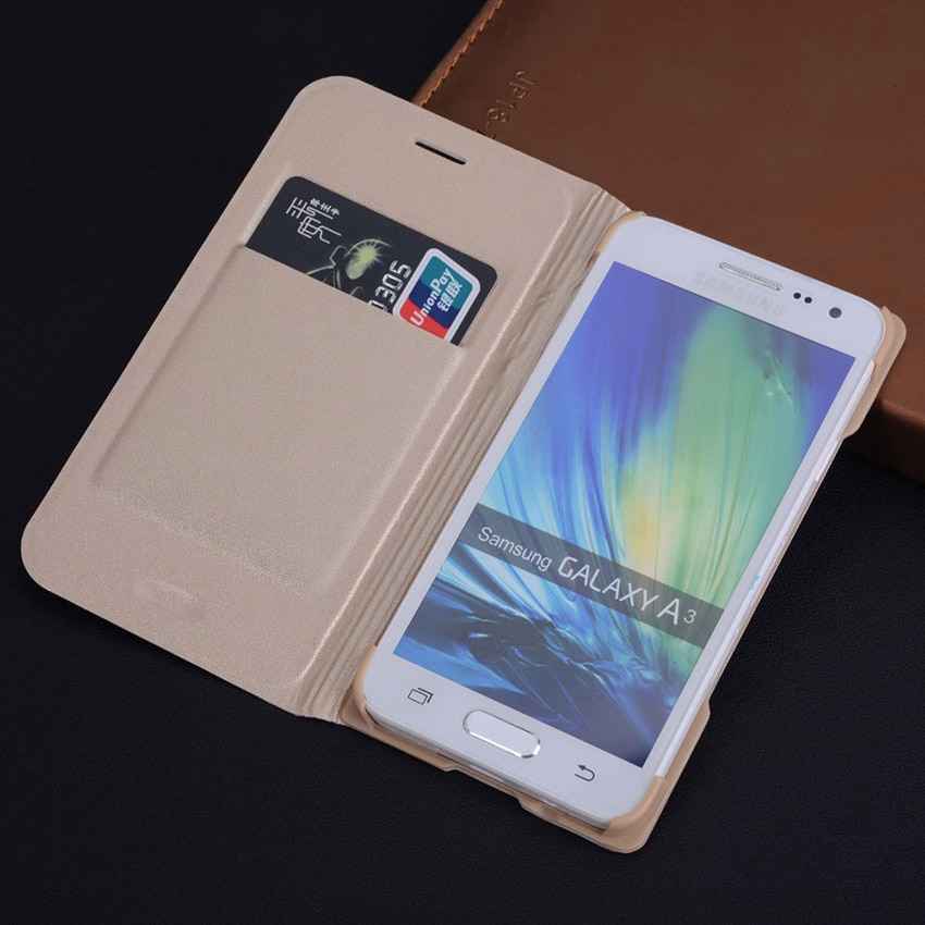 Flip Cover Leather Wallet Phone Case For Samsung Galaxy A3 A 3 SM A300 A300F A300H SM-A300F SM-A300H A300FU Card Slot Cases