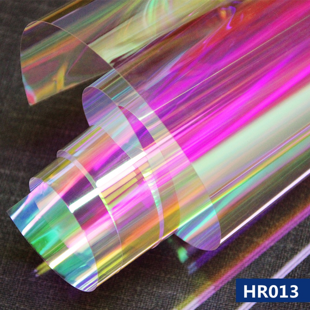 Hohofilm width : 68cm regnbue iriserende vinduesfilm farverig film til glasvindue klistermærke dekorativ 100cm/200cm/300cm