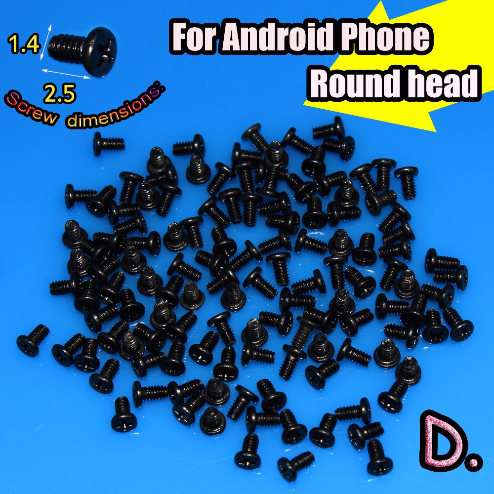 JCD-tornillos de cabeza plana/redonda para teléfono móvil, M1.4, para teléfono Android