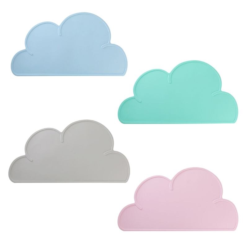 Cloud Shape Silicone Table Mat Placemat for Toddlers Baby Non Slip Kitchen Pad