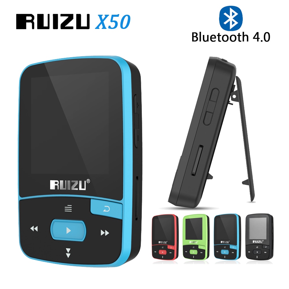 RUIZU X50 8GB 1.5" Bluetooth MP3 Player HiFi Lossless Sound Pedometer FM Radio Recording E-book Time Calendar Music Player