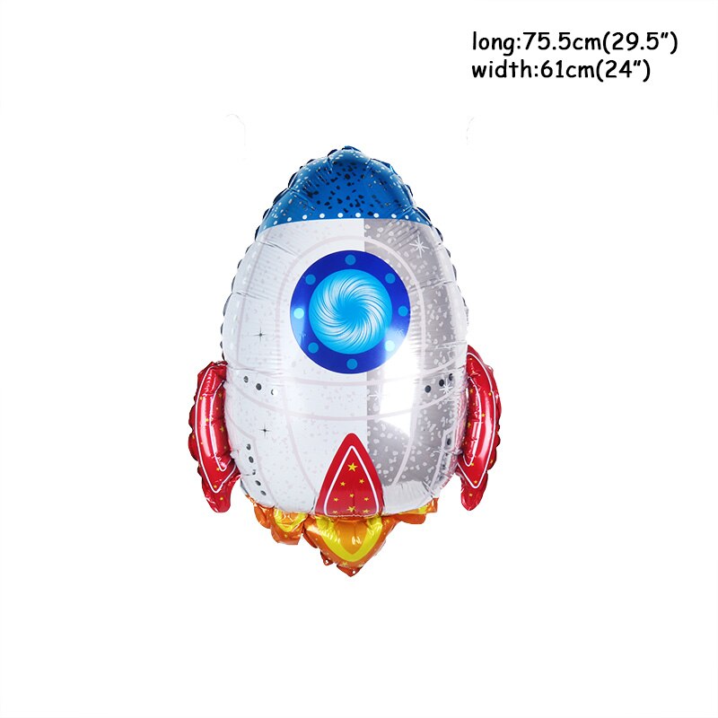 3D feuille ballon garçons thème fête astronaute vaisseau spatial galaxie extérieur anniversaire Baloons bébé douche fusée Globos