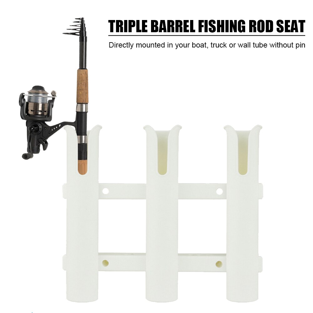 Vertical Fishing Rod Storage Holder Outdoor Fishing 3-Link Pole Mount Compression Resistance Bracket Rack for Boat