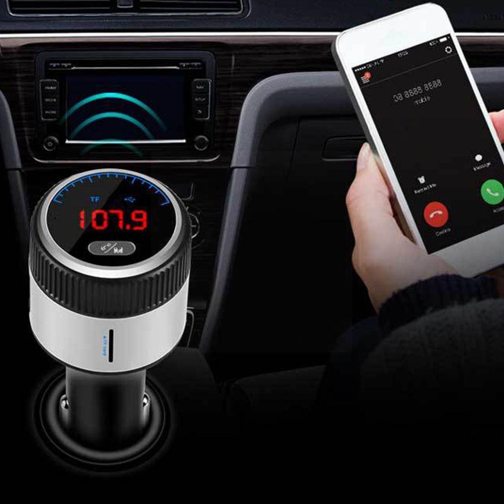 Car Bluetooth 5.0 FM Transmitter, Receiver With Deep Audio Hands-free Car Transmitter Stereo, LED, Bass Adapter FM And MP3 R3W3