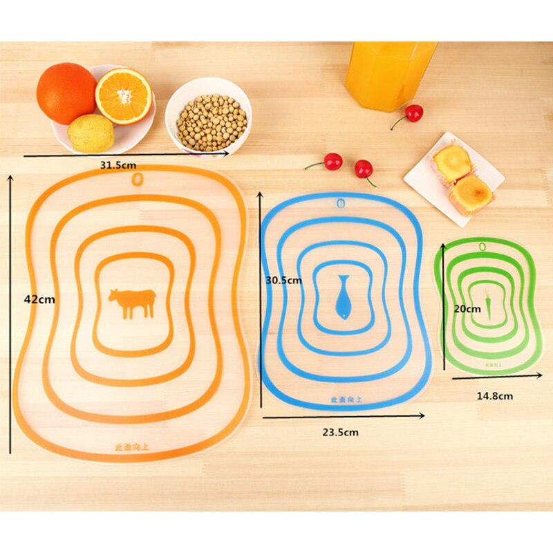 Fat Scrub Category Cutting Board Non - slip Fruit Rubbing Panel Kitchen Resin matte classification cutting board kitchen tools