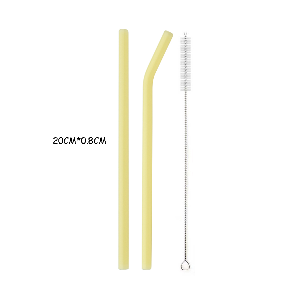 Eco Friendly Reusable Drinking Straws High Borosilicate Glass Straws for Smoothies Straws Cocktails Bar Accessories with Brushes: 2pcs gold