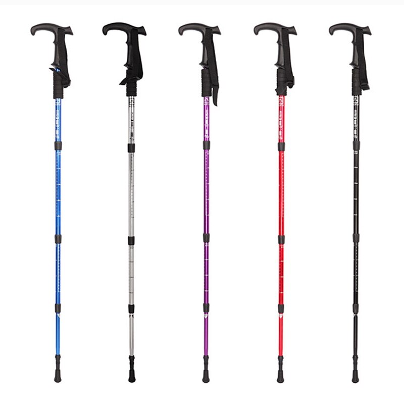 Shockproof Nordic Walking Stick Telescopic Hiking Mountaineering Hiking Pole Ultra Light Walking Stick