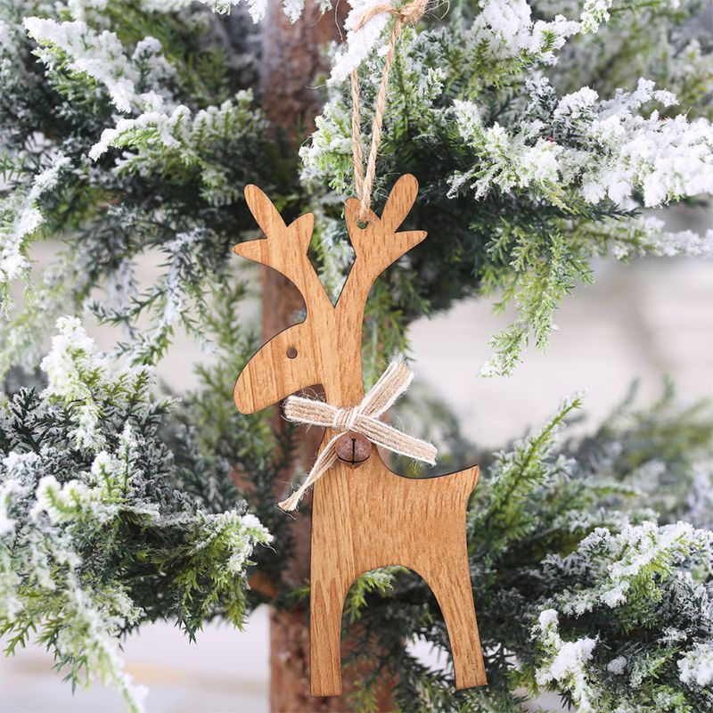 Træ jul elg hjorte ornamenter xmas træ hængende dekoration hjem vedhæng: 1