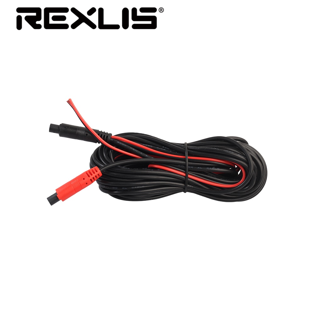 REXLIS-Cable de extensión de vídeo para coche, 4 pines, macho a macho, vista trasera de marcha atrás de coche, cámara de respaldo, Cable de marcha atrás para pantalla