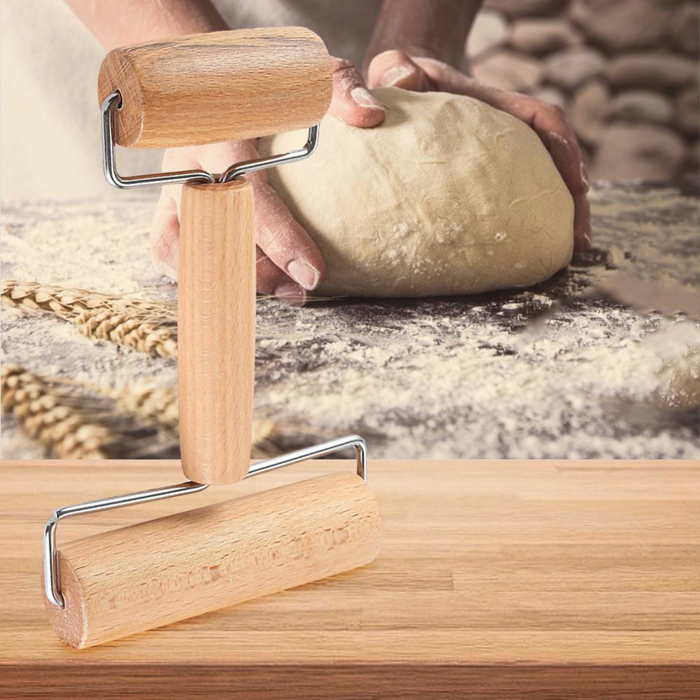 Houten Deegroller, Hand Deeg Roller Voor Gebak, Chapati, Pasta, Bakkerij, Pizza. Keuken Tool Dubbele Hoofd Rolling Pin