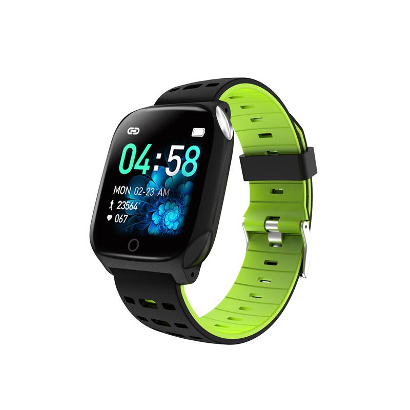 696 f16 smart armbånd ekg + ppg skridttæller alarmur smart ur mænds puls blodtryk vandtæt smart armbånd / bånd: Grøn