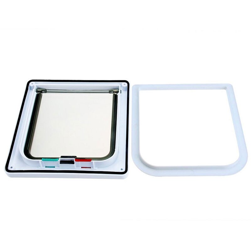 Pet Dog Door Lockable Household Doghole Automatic Safe Entry Frame Screen Dog Cat Gate Door Puppy Animal Hole