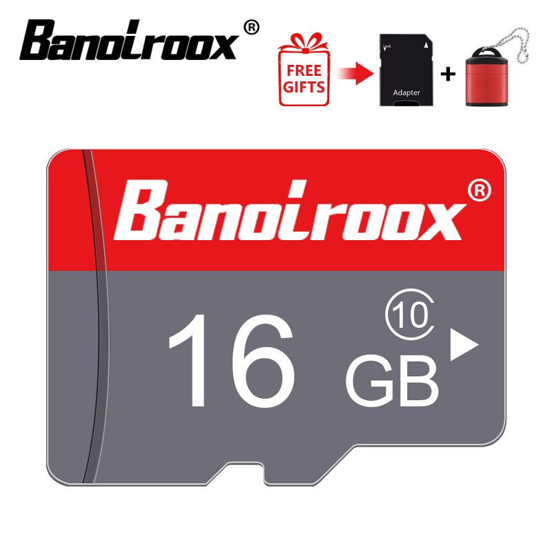 Banolroox Micro SD card 128GB флешка 8GB 16GB 32GB 64GB C10 карта памяти memory card microsd 128GB with adapter&card reader: 16GBadapter reader