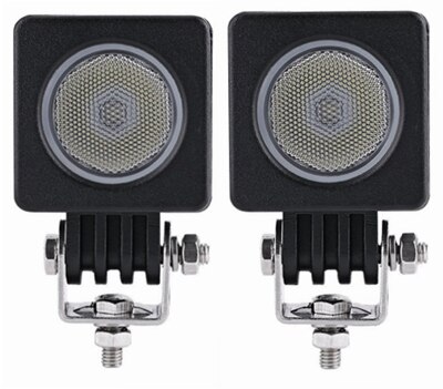 Yait pyöreä 10w led työvalo neliö 12v led traktorin työvalot offroad ajo 4 x 4 mönkijä auto moottoripyörä led valot kuorma-autolle: 2 kpl tulva neliö
