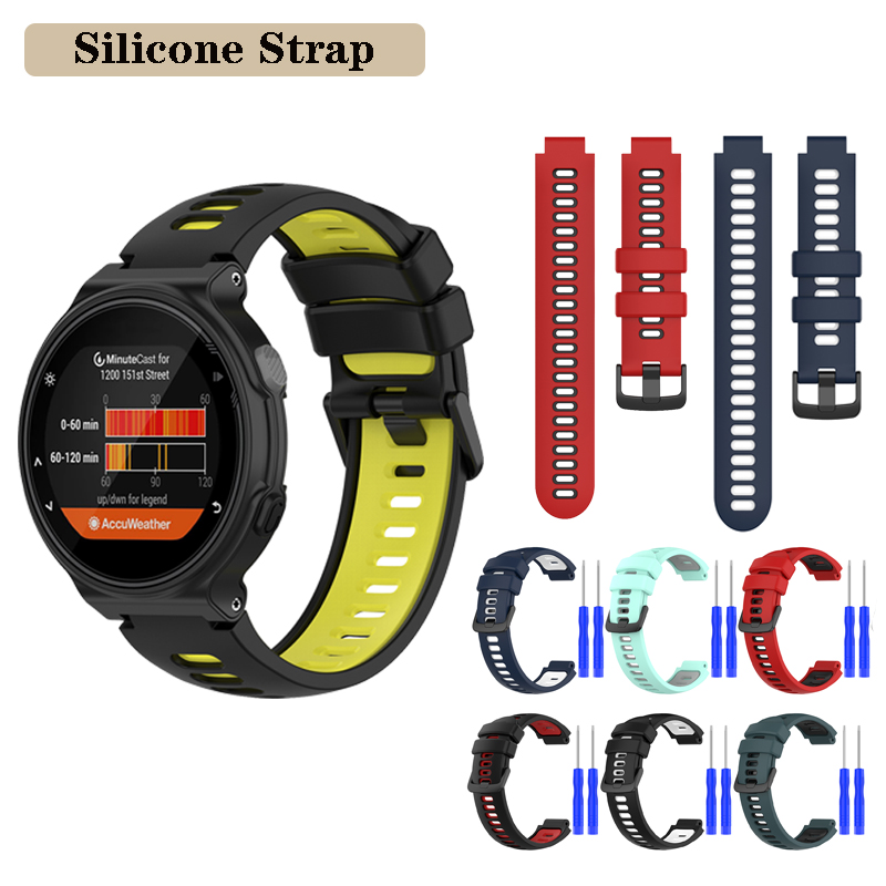 Para Garmin Forerunner 220 230 235 620 630 735XT correa de silicona accesorios de reloj