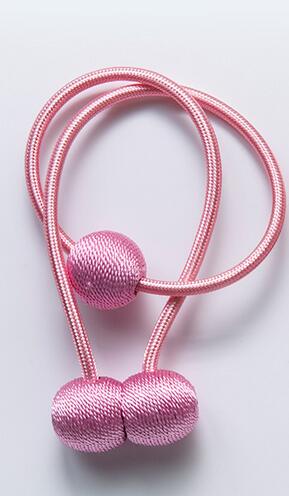 Magnetiska gardinbindningar klämmor legering stickmönster slipsspännen klämmor gardinbindningsring baksidor med kulmagnet: Rosa