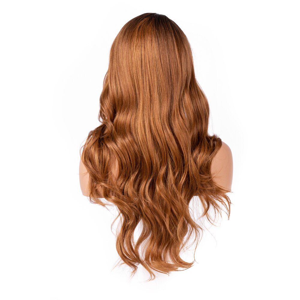 BESTUNG 24inch Synthetic Lace Wig Long Wavy Heat Resistant Fiber Ombre Hair Wigs for Black Women