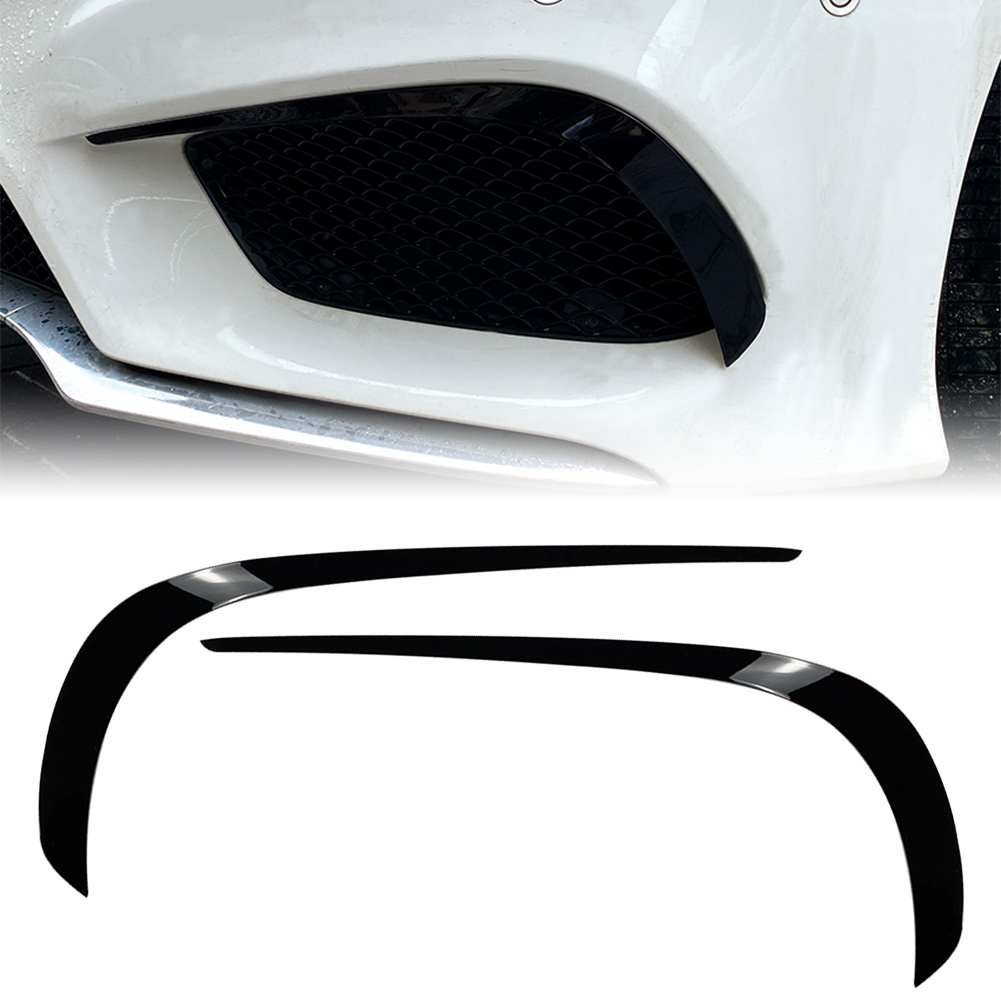 Parachoques delantero ABS para mercedes-benz, divisor de Alerón, embellecedor decorativo para Clase E AMG W212, Facelift , , , , 2 piezas: Glossy Black