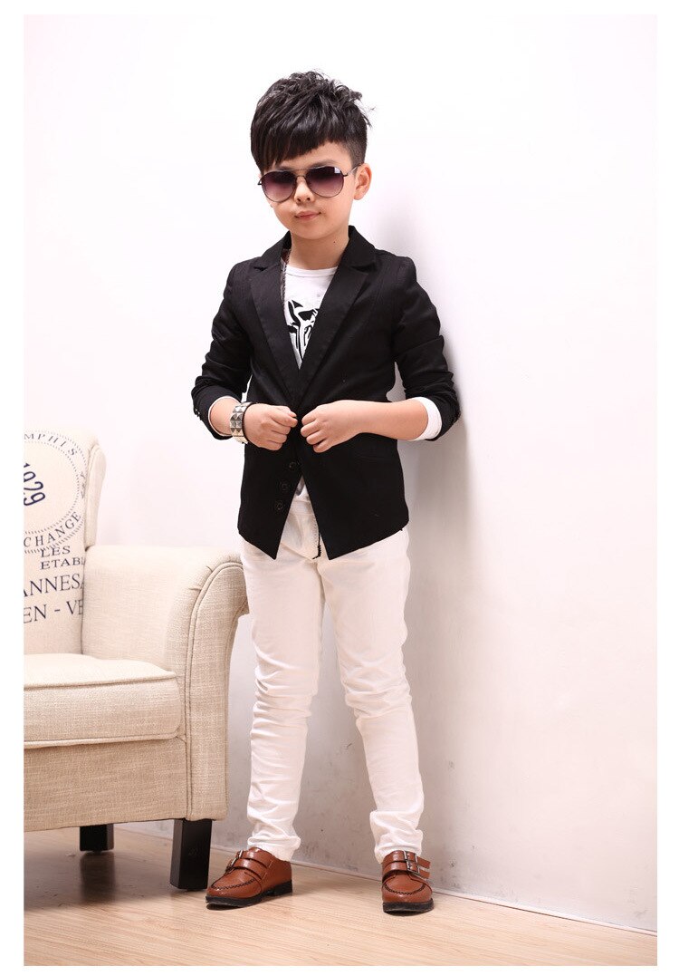 Kids Casual Suits Jacket Boys Korean Style Blazer Children Wedding Blazers for Boys Big Teenager Boys Casual Blazers
