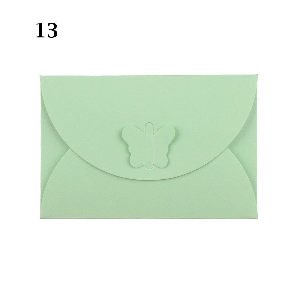 Sobres de papel con hebilla para tarjetas, cartera pequeña de Papel Kraft para postales, sobres de invitación, papelería de oficina, 5 unids/set por juego