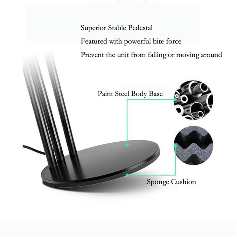 3 in 1 LED Selfie Ring Light Desktop Lamp Mobile Phone Holder with Microphone Holder for Smartphones Video Stander