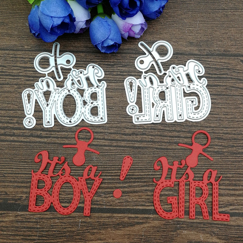 Baby Boy and Baby GIRL Metal cutting dies frame craft cutting die embossing stencil for handmade Paper card making scrapbooking