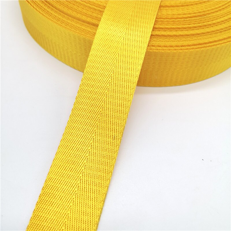 10 Yards 38mm Strap Nylon Webbing Herringbone Pattern Knapsack Strapping Sewing Bag Belt Accessories: Yellow