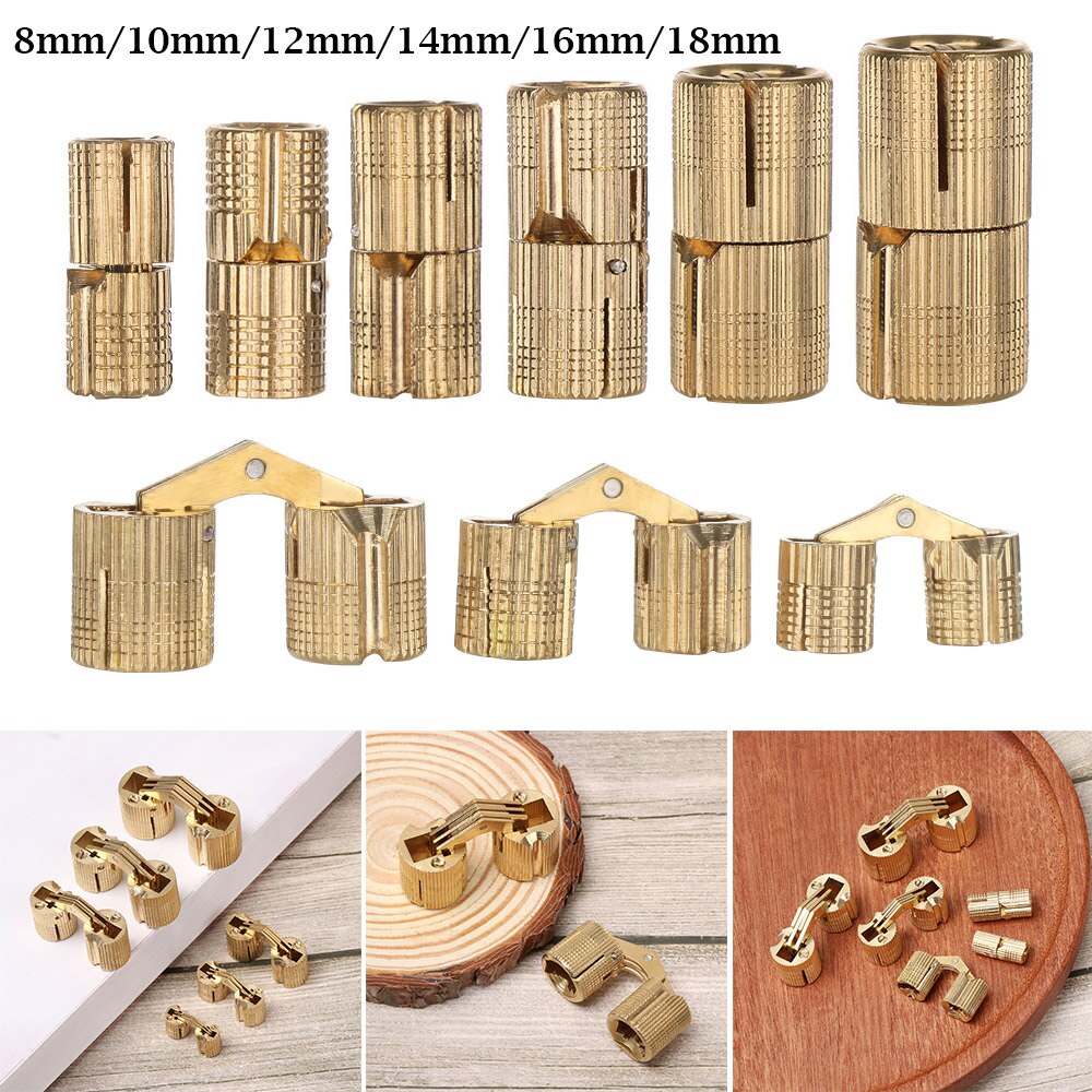 QUARKZMAN 12 stuks onzichtbare scharnieren van messing, 15 x 4 mm QUARKZMAN 12 stuks onzichtbare scharnieren van messing, 15 x 4 mm