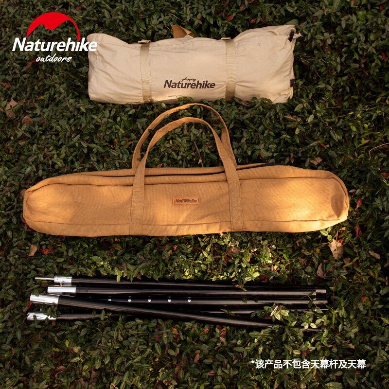 Naturehike ultralette campingtelt presenningstang opbevaringspose holdbar lærred opbevaringstasker udendørs camping værktøj taske (polakker ekskluderet)