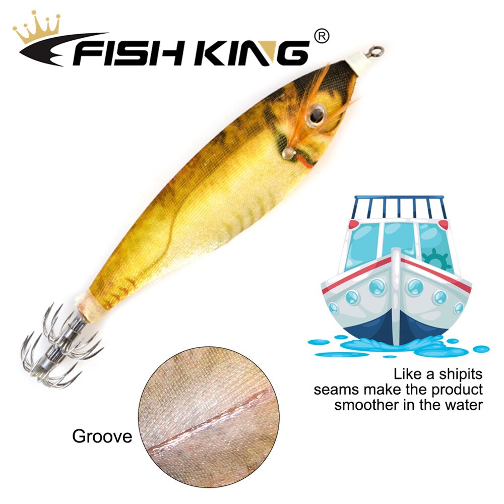 Fiske drag bläckfisk krok 9cm 16g självlysande wobblers jigging ocean bläckfisk bläckfisk trä räkor hårda beten 3d ögon jiggar