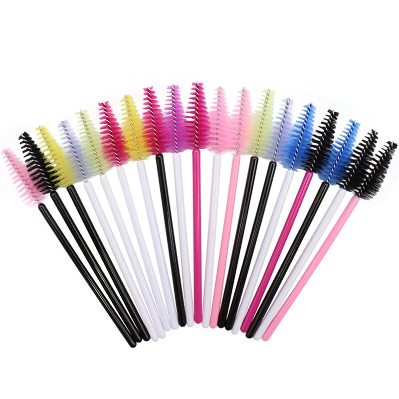50Pcs Wimper Wenkbrauw Borstel Water Shape Nylon Materiaal Wimpers Make Borstels Wimper Extension Beauty Tools Mascara Wand