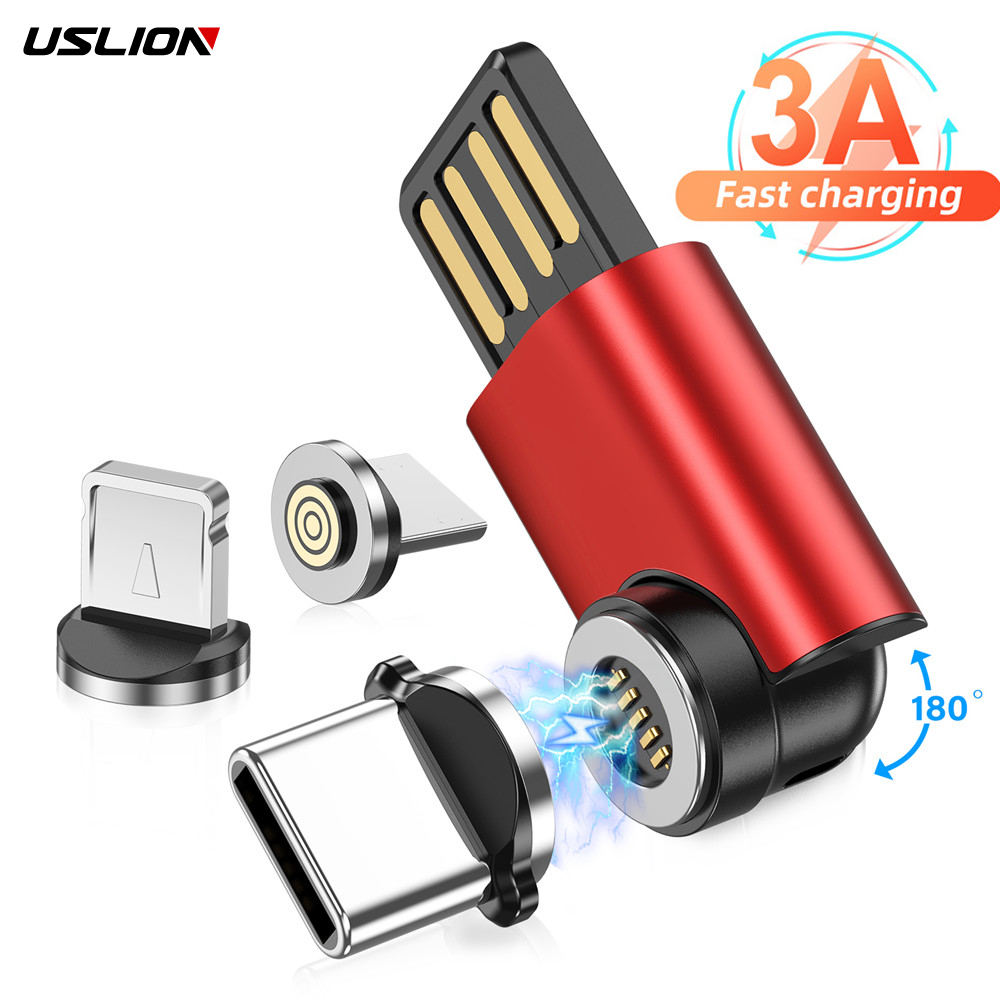 540 Rotate 3A Magnetic Fast Charger USB Type C Data Transfer Cable For Huawei Xiaomi redmi Samsung USB Magnetic Charging Cable