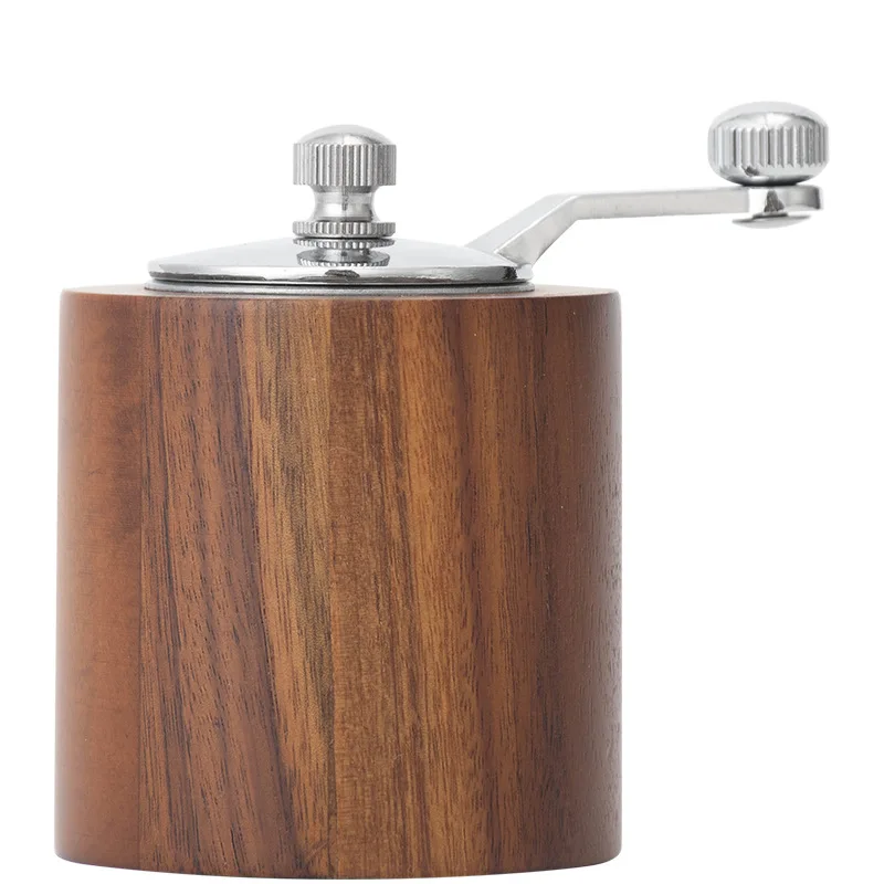 Macinapepe in legno Macinapepe manuale per semi di lino Macinapepe grossolanità regolabile Bottiglia per macinazione domestica Macinino per spezie a manovella: Luce Verde