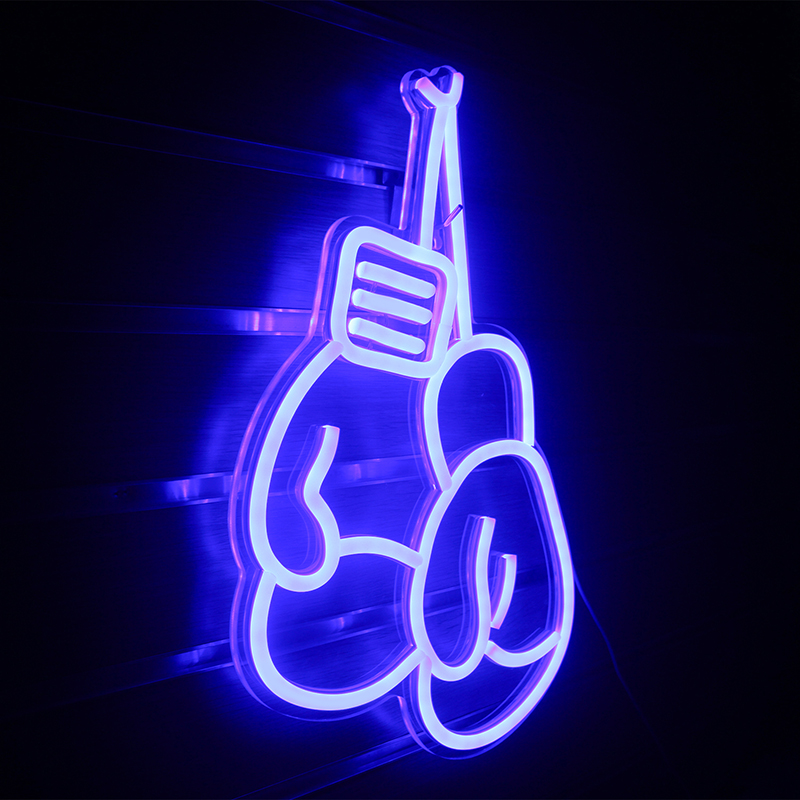 Boksen Neon Light Bokshandschoenen Cool Wall Opknoping Art Decoratie Usb Switch Acryl Neon Teken Gym Kamer Decor Xmas