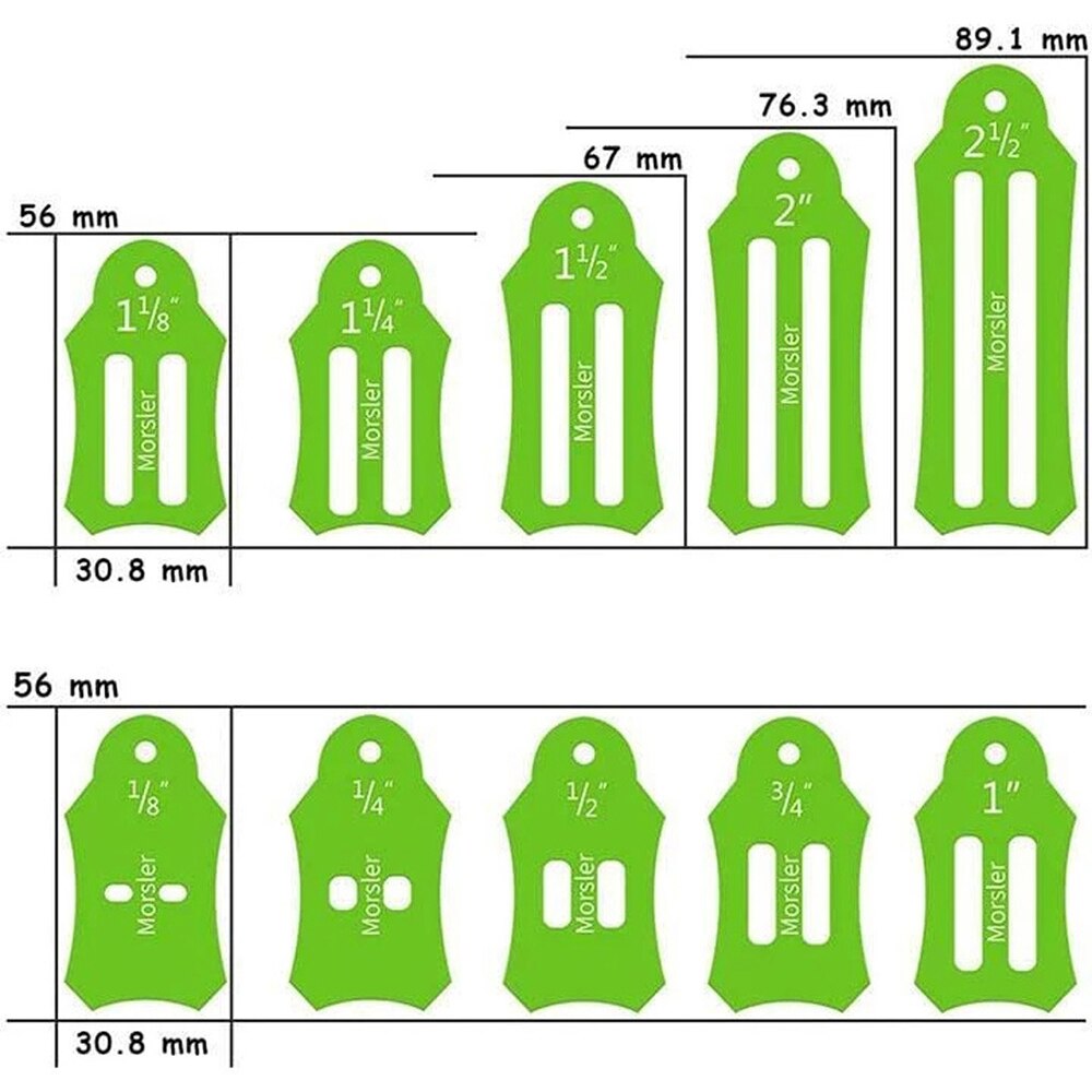 Jelly Roll Sasher Collectie Gereedschap Set 10 Stuks Multi-Maten Sasher Voor Vouwen Stof Vertekenende Strips Quilten