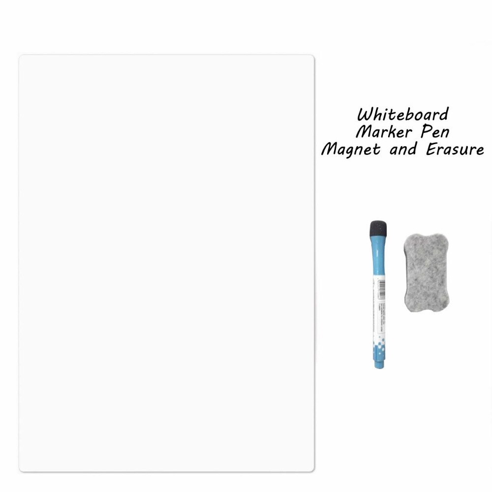 A4 Dry Erase White Board For Fridge - Magnetic Whiteboard, Refrigerator whiteboard, Smart Monthly Planner Chart for Kids Chores