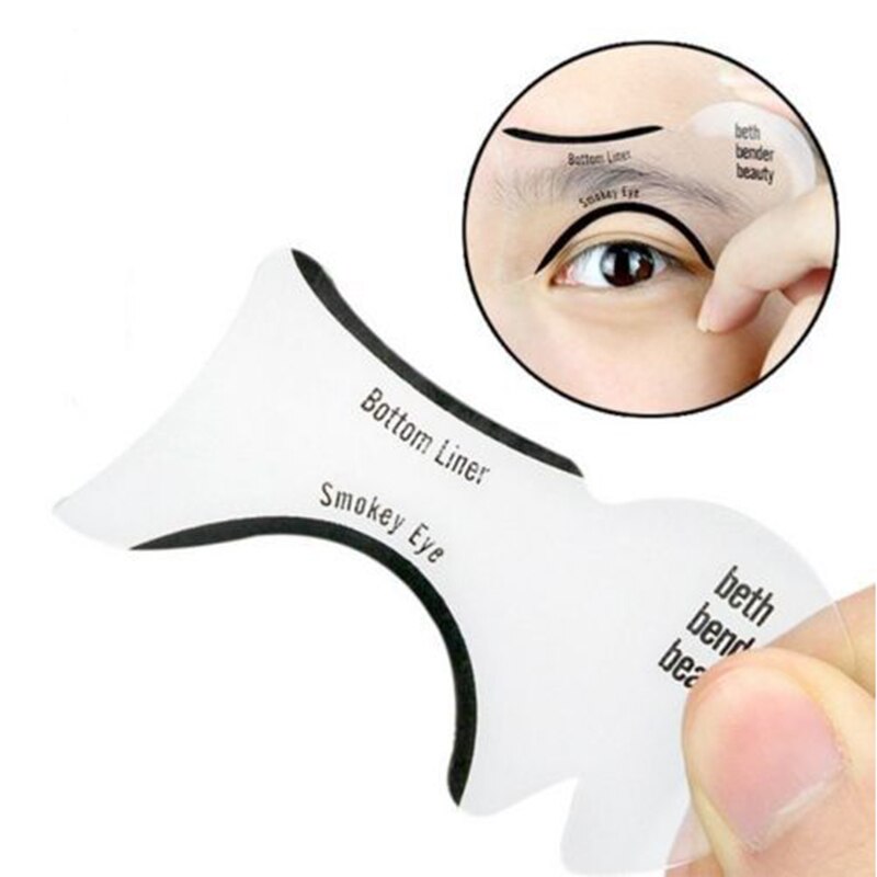 2pc Eyeliner Eye Shadow Stencils Winged Eye Liner Pencil Eyeshadow Models Template Shaping Guide Stencil Eyes Make up Aid Tools