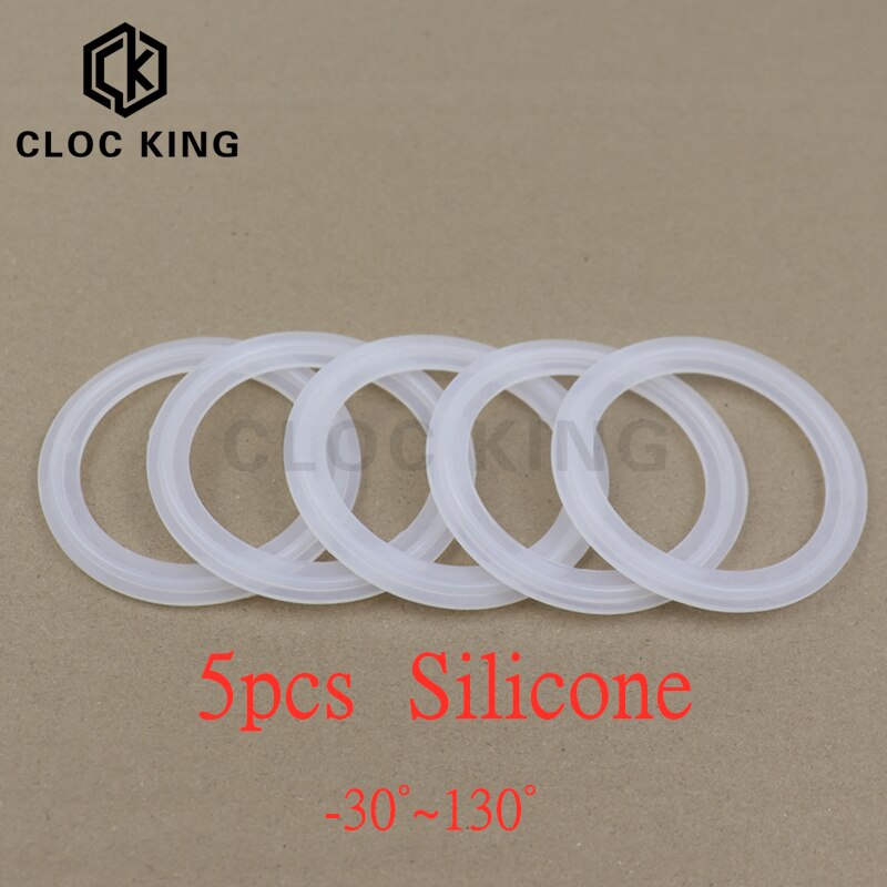 Arandela de anillo de sellado de silicona, sanitaria O abrazadera triple/D, 19mm-tubería x 159mm, para productos lecheros Homebrew, 5 uds.