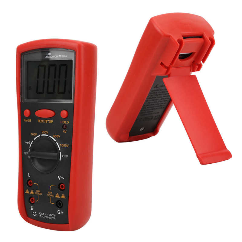 IT811 Insulation Resistance Meter with LCD Display Digital Megohm Tester Electrical Tools Resistance Measuring Device