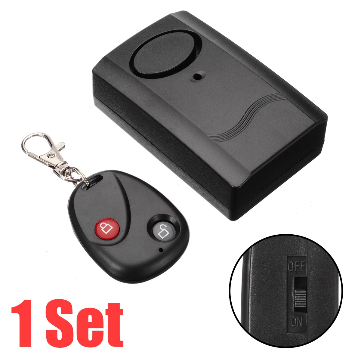 Mayitr 1Pc 120db 9V Motorfiets Moto Scooter Security Alarm Anti Diefstal Met Afstandsbediening Multipurpose Voor Veiligheid Dozen Indoor outdoor