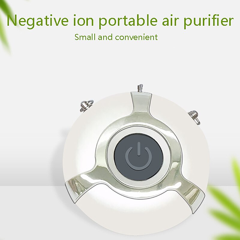 Fashionable Personal Wearable Necklace USB Charging Portable Long-Lasting Negative Ion Hanging Neck Air Purifier