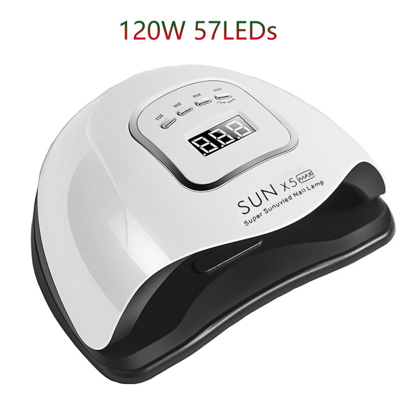 120W SUN X5 Max UV LED Nail Lamp Nail Dryer 57 LEDs Manicure Quick Drying All Nail Gel Polish 10S 30S 60S 99S Powerful Nail Lamp