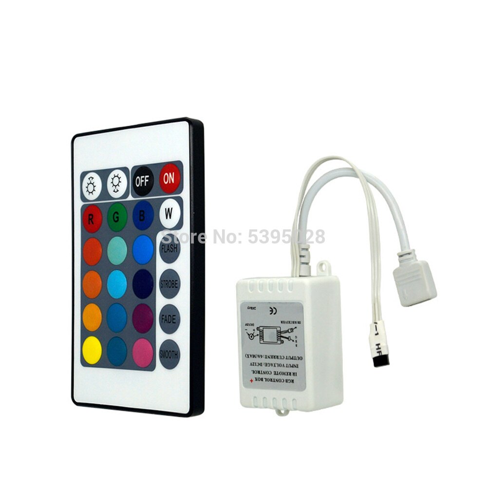 24Keys LED Controller IR Controller for SMD 3528 5050 RGB LED Strip Lights DC12V