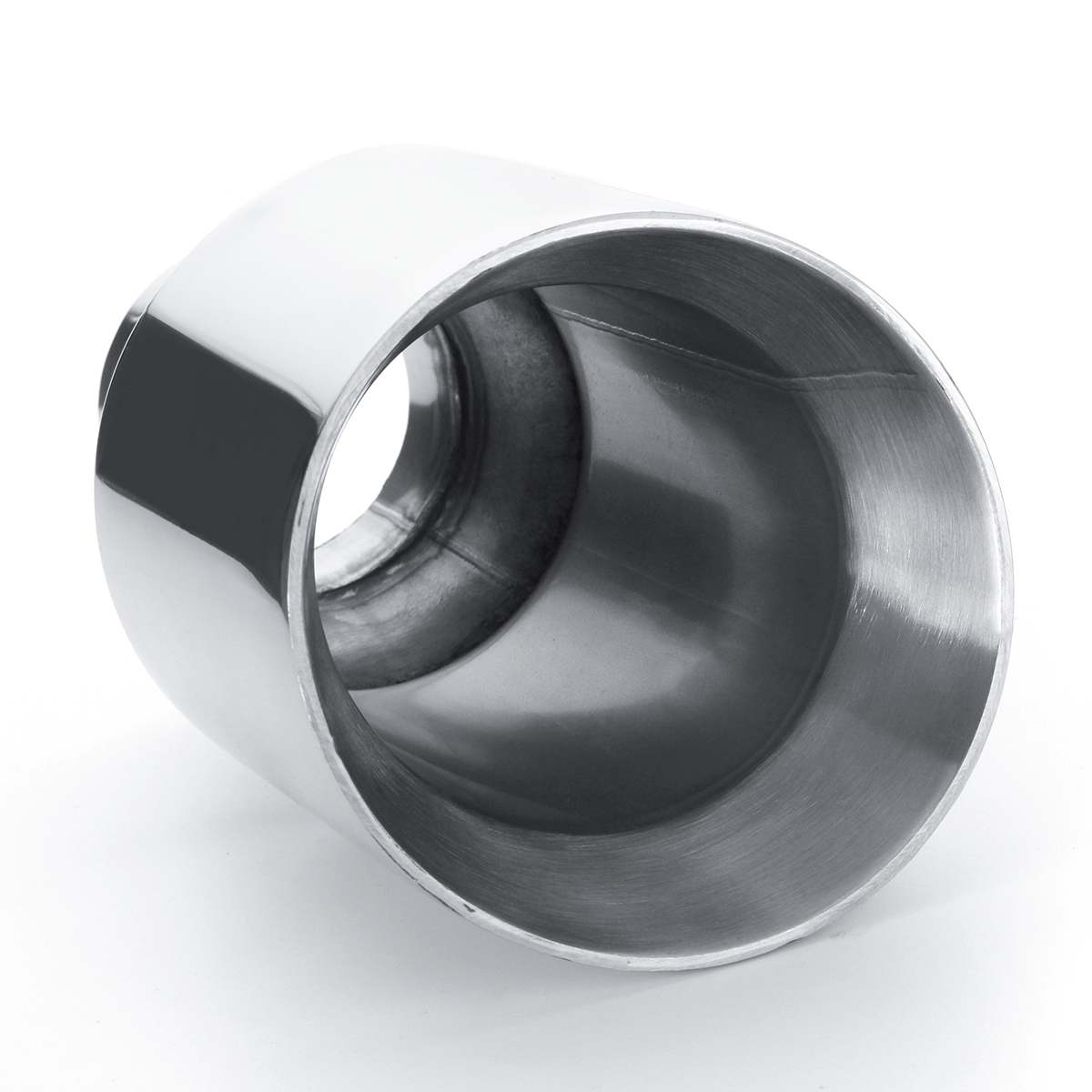 2pcs 58mm-101mm Car Exhaust Muffler Pipe Dual Wall Exhaust Tip 2.25"-4" Auto Tail Pipe Stainless Steel