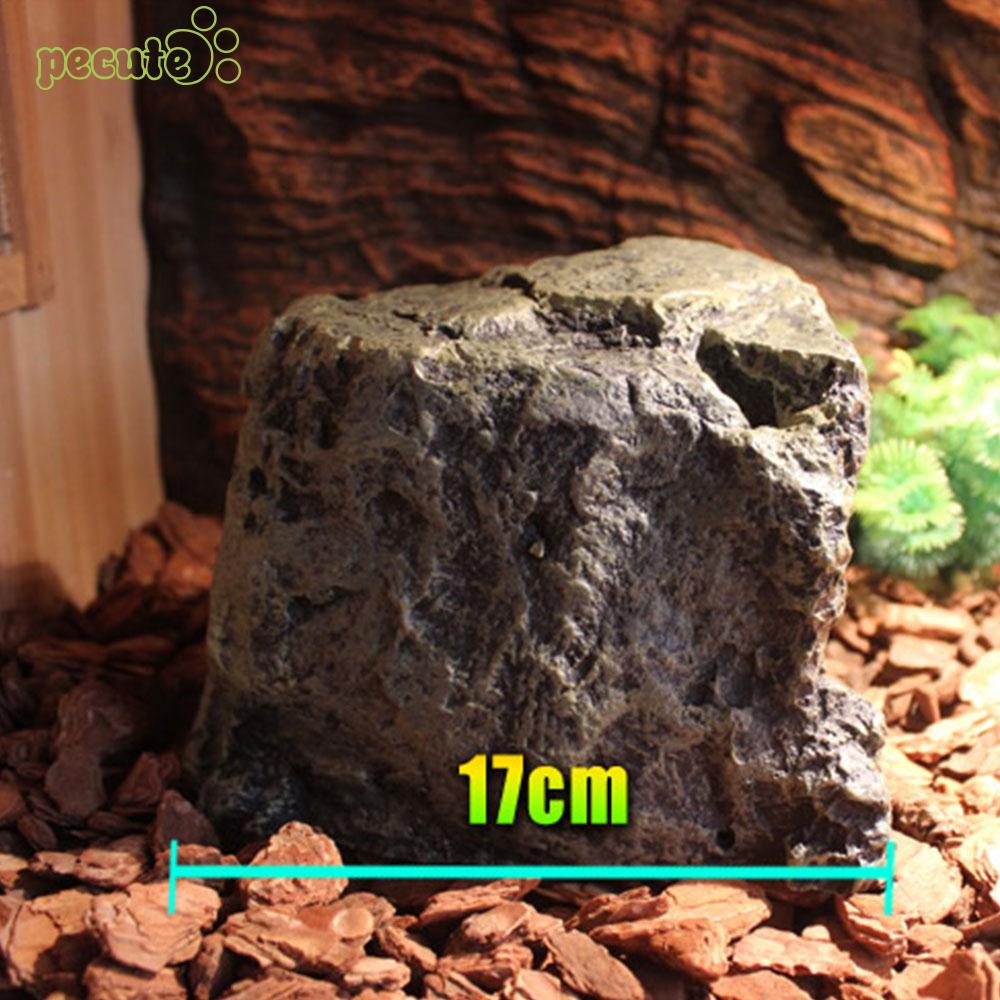 PENN-PLAX Reptologie Shale Scape Step Ledge & Cave Hideout - Decoratieve hars voor aquaria en terraria - Geweldig voor reptielen, amfibieën en vissen - groot