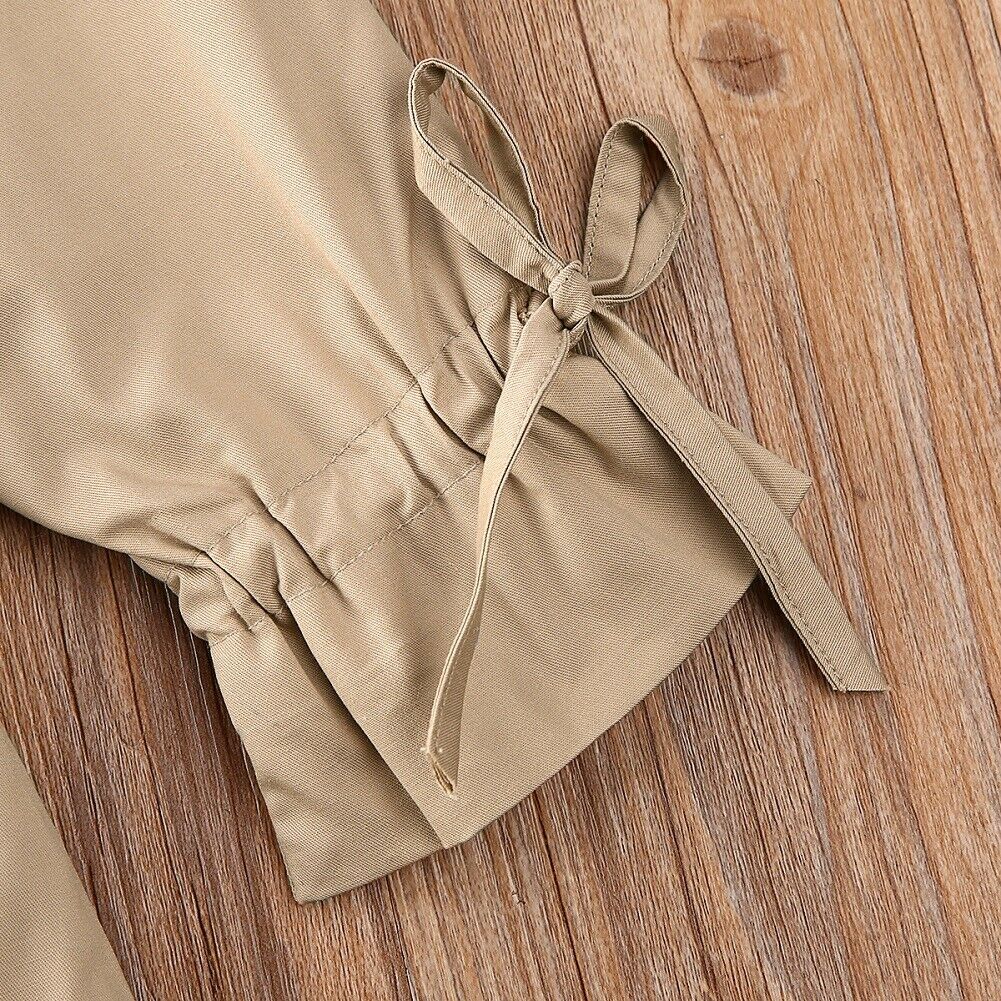 Kid Baby Girl Trench Clothes Autumn Winter Coat Jacket Windbreaker Outwear Overcoat Snowsuit Warm Long Coat 2-7Years