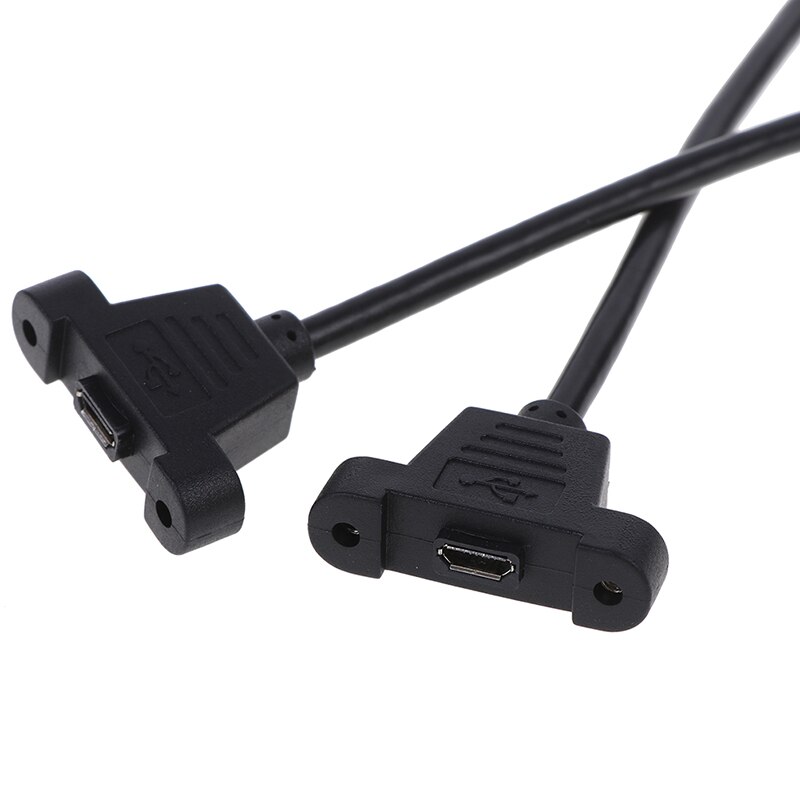 Micro USB 2.0 Male to USB 2.0 B Female Connector Cable With Panel Mount Hole 30cm 50cm With Panel Mount Hole cables
