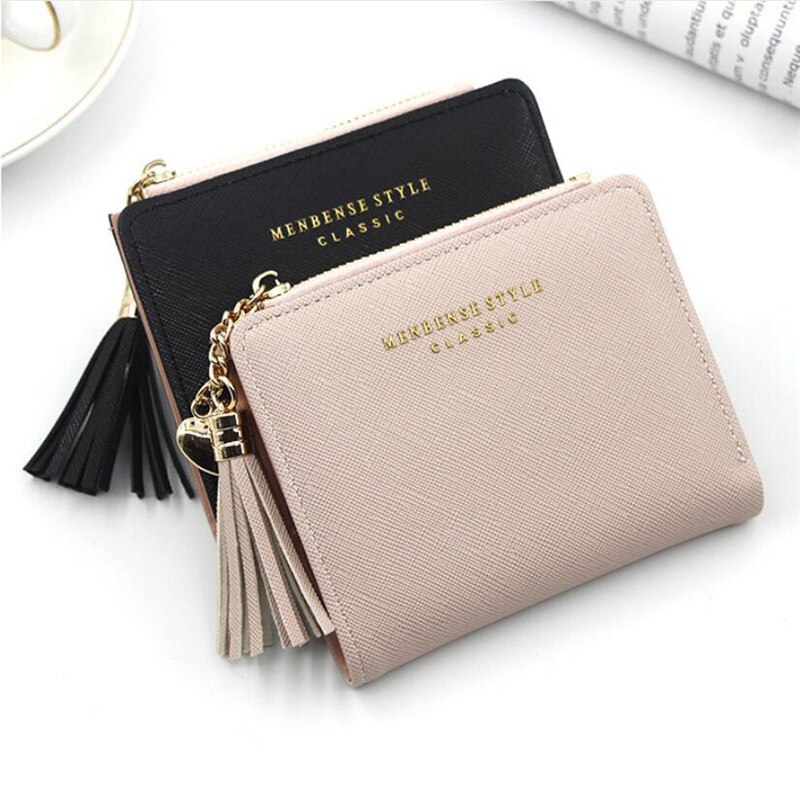 Kwastje Vrouwen Portemonnee Kleine Leuke Portemonnee Vrouwen Korte Lederen Vrouwen Portefeuilles Rits Portemonnees Portefeuillesubsidies Vrouwelijke Portemonnee Clutch