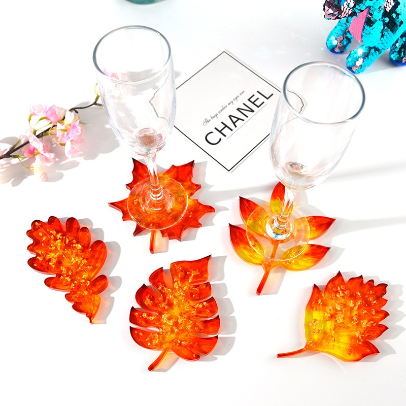 Maple leaf Silicone Mold Resin Mold Make Your Own Coaster Crystal Coaster Mold nature Home Decoration Craft Resin Art Supplies