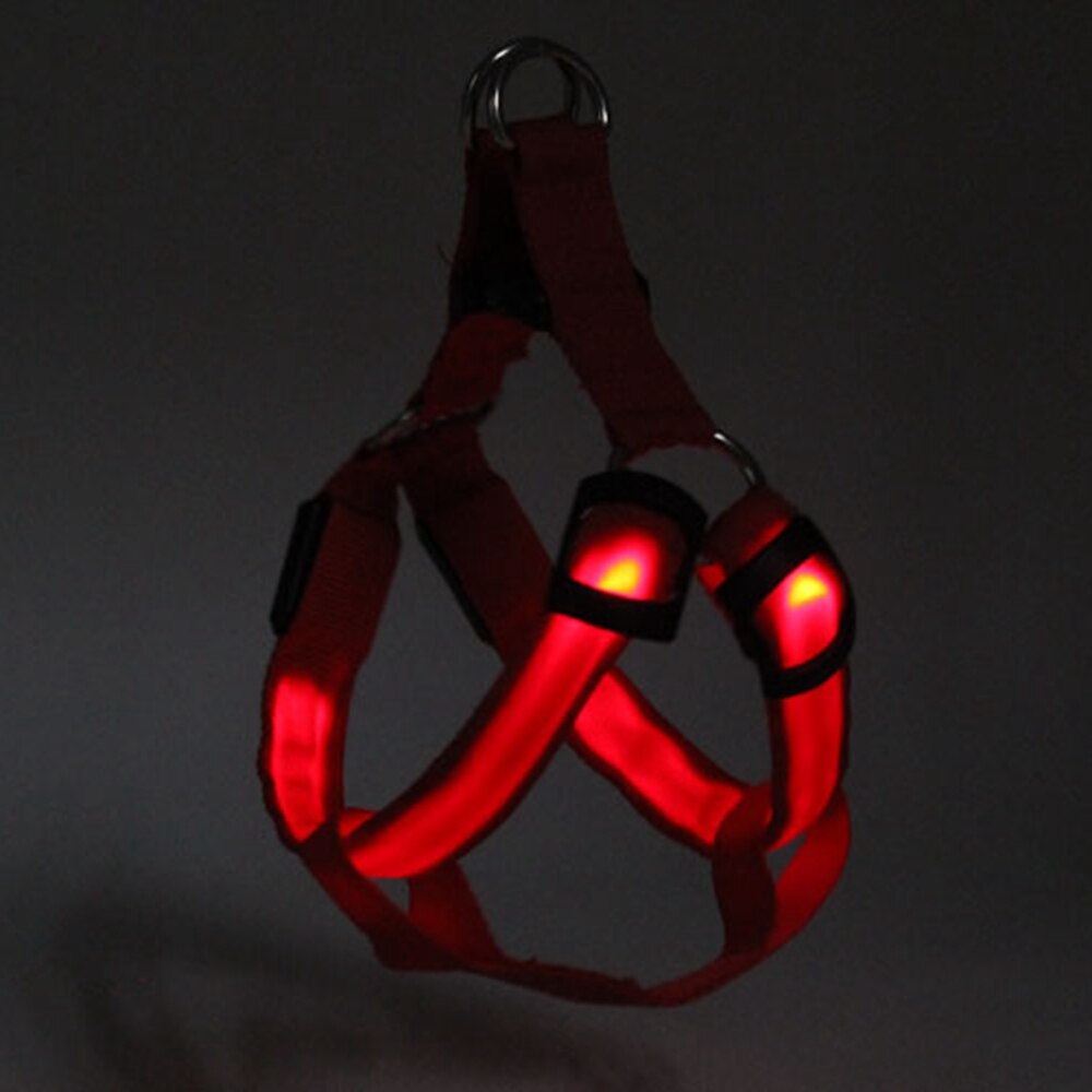 Pet Dog Safety Chest Strap Harness LED Light Flashing USB Rechargeable XS/S/M/XL